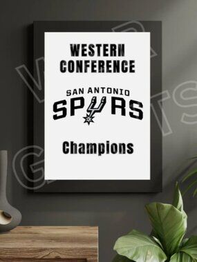 Spurs Western Conference Champions Art Print 11x17
